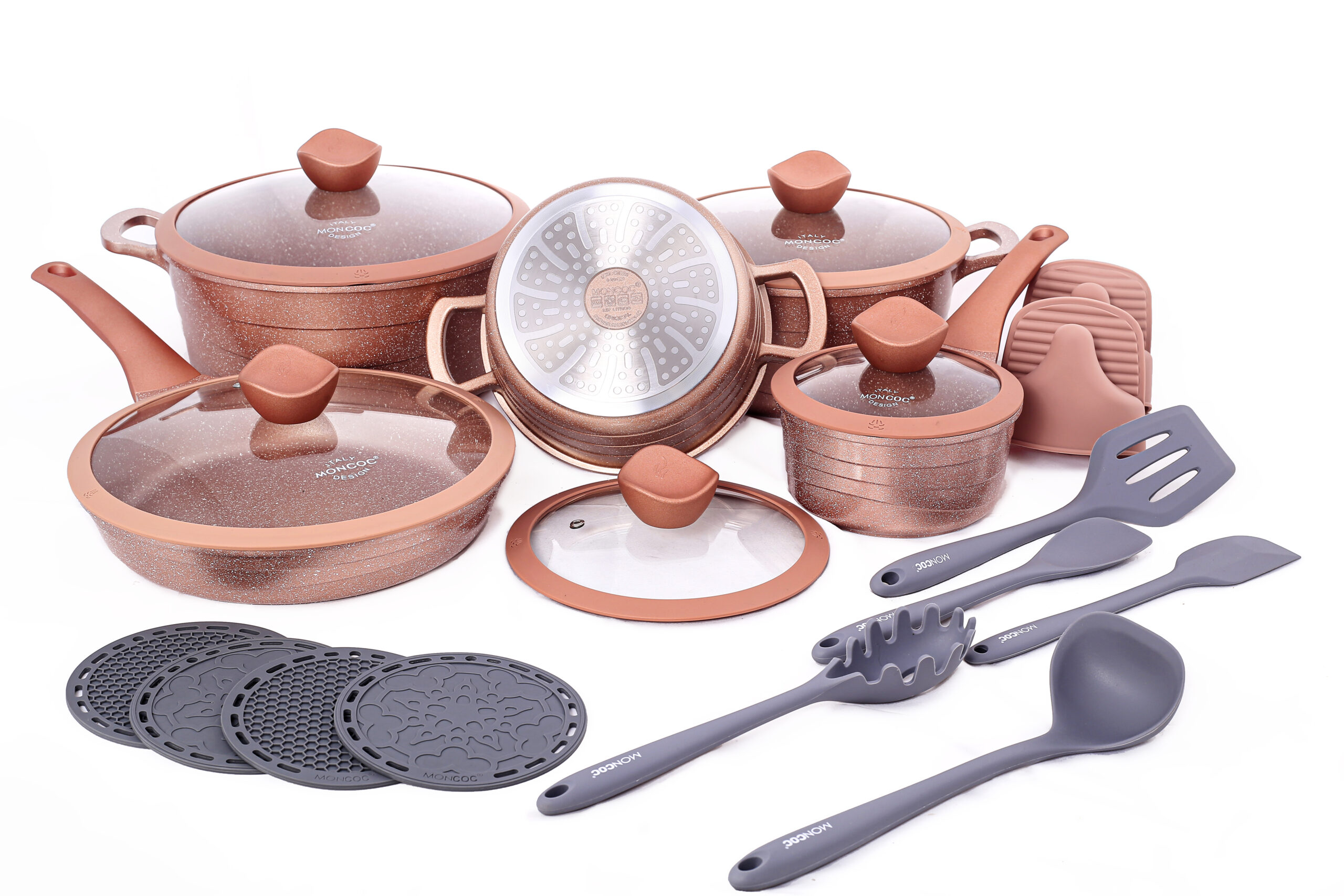 Jogo de Panelas 21 pcs - D Lucca - Rosê