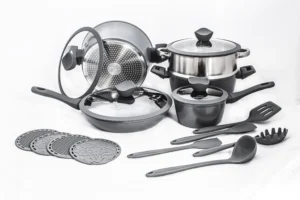 Jogo de Panelas 18 pcs - Drumont - Cinza